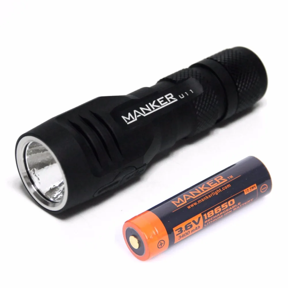  Manker U11 1050LM Cree XPL LED Flashlight USB Charging Torch + 3400mAh 18650 Rechargeable Li-ion Ba - 32758280798