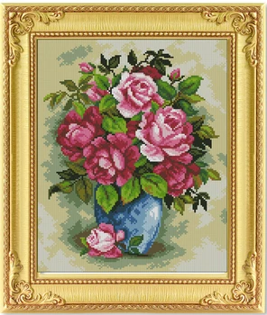 

Needlework,DIY Cross Stitch,Sets For Embroidery kits,11CT&14CT,Rose vase