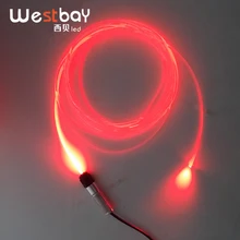 Westbay DC12V светодиодный волоконно-оптический светильник двигатель 5 метров 3,0 мм боковое свечение оптического волокна для украшения автомобиля 6 цветов Рождество