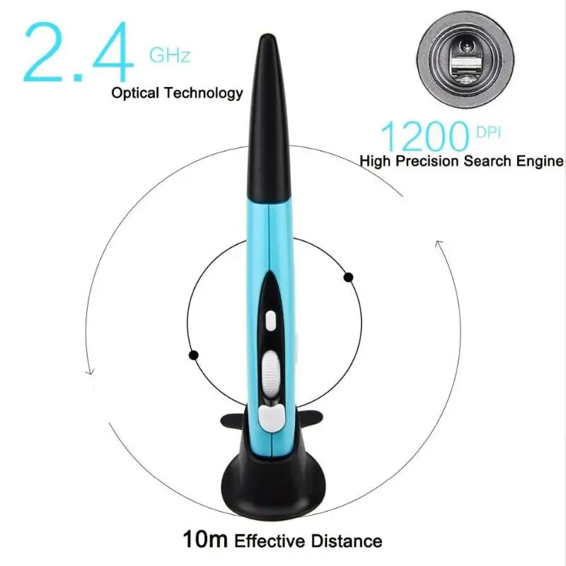 

Wholesale Mini 2.4GHz USB Wireless Optical Pen Air Mouse Red Adjustable 500 / 1000DPI for Computer Laptops & Desktops 3 Color