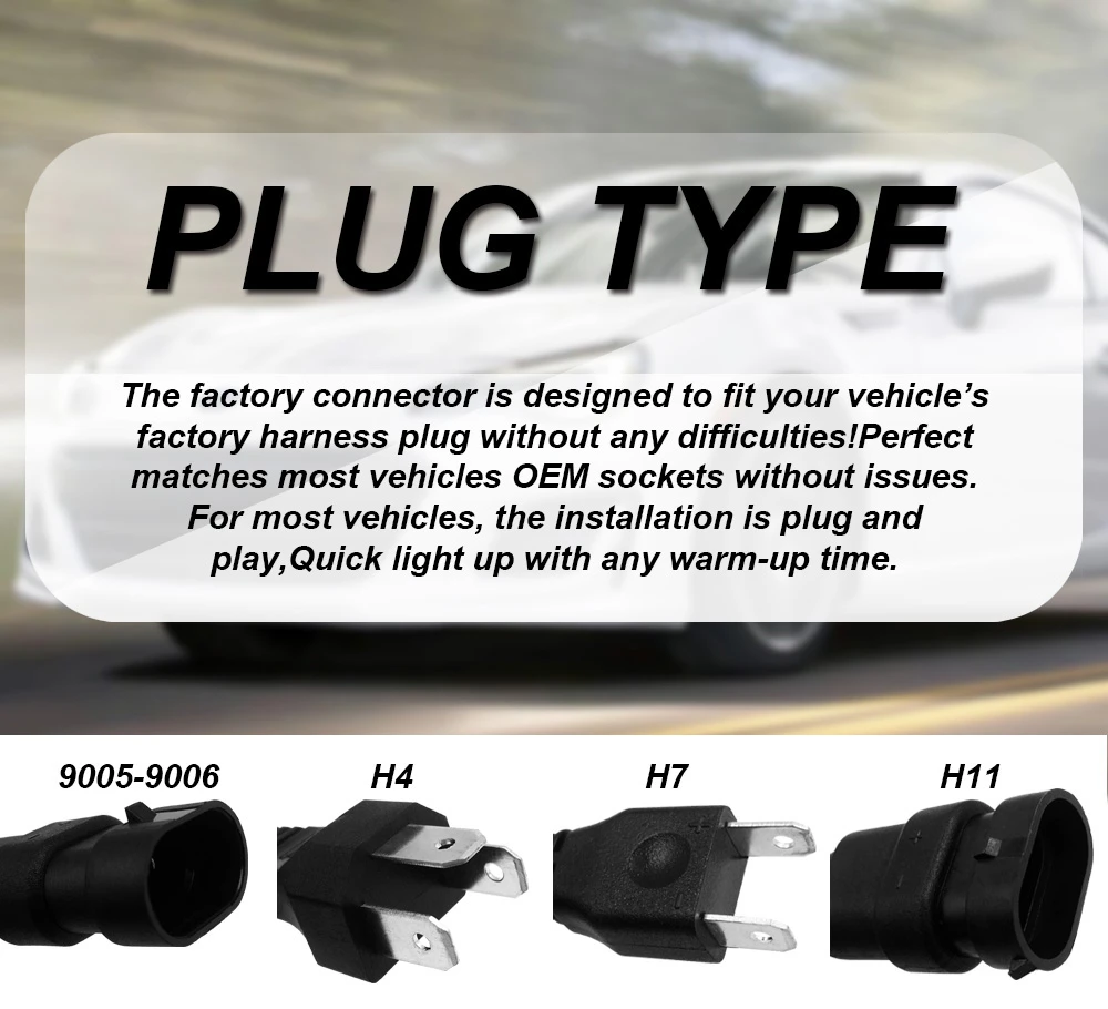 Roadsun Автомобильные фары лампы 4 боковые светодиодные H4 H7 H11 9005 9006 HB2 HB3 HB4