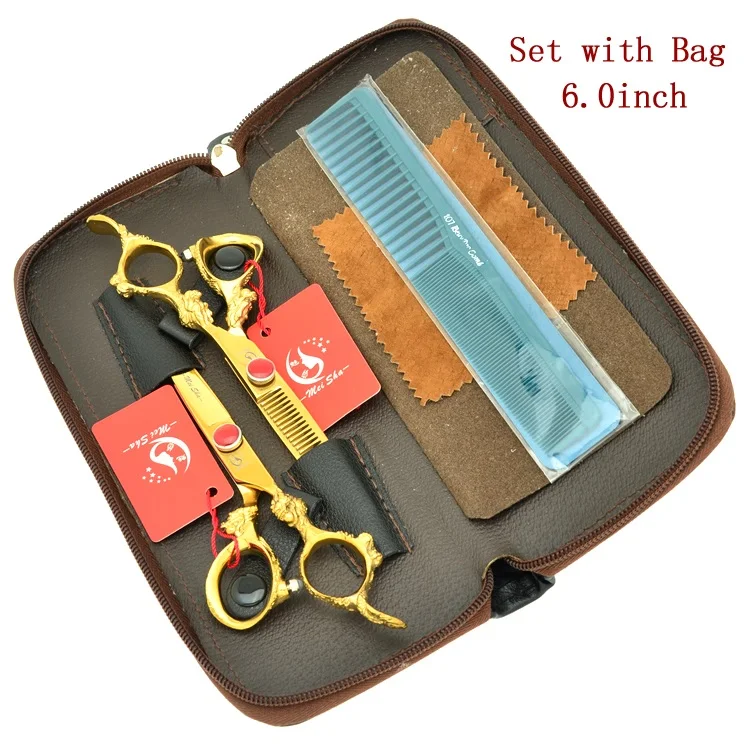 HA0292 with bag 60 Meisha 6,0 дюймов профессиональные японские ножницы для волос Стрижка Филировочная машинка для стрижки Горячие Парикмахерские ножницы парикмахерские бритвы HA0293 - Цвет: HA0292 with bag 60