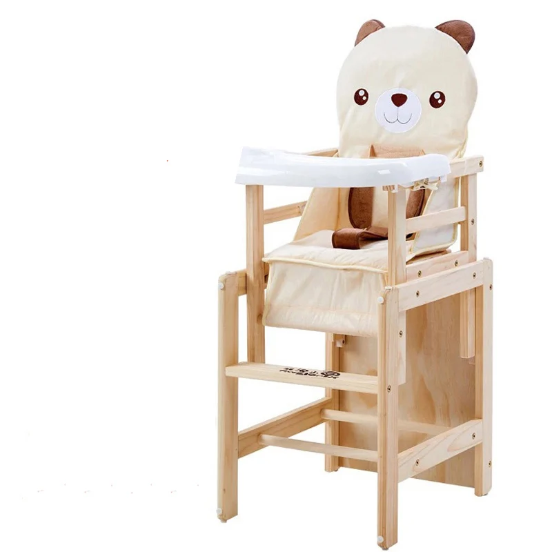 Soild Wood Baby Kids Feeding Chair Seat Multi-function Adjustable Baby Eating Dining Table Chair Seating Baby Chair For Feeding