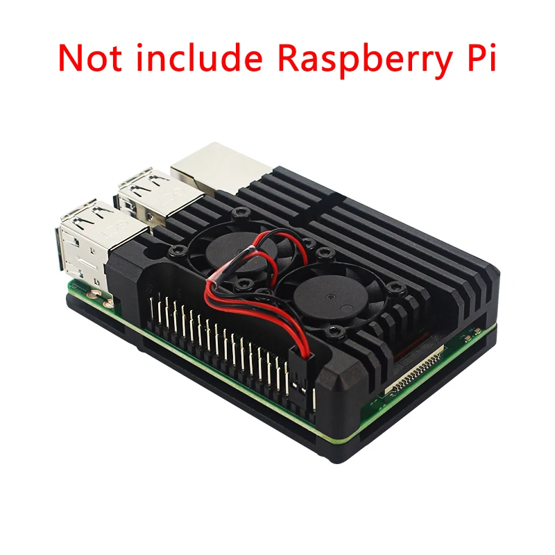 

High Quality Raspberry Pi 3 Model B Plus Aluminum Case Shell with Dual Cooling Fan for Raspberry Pi 3B