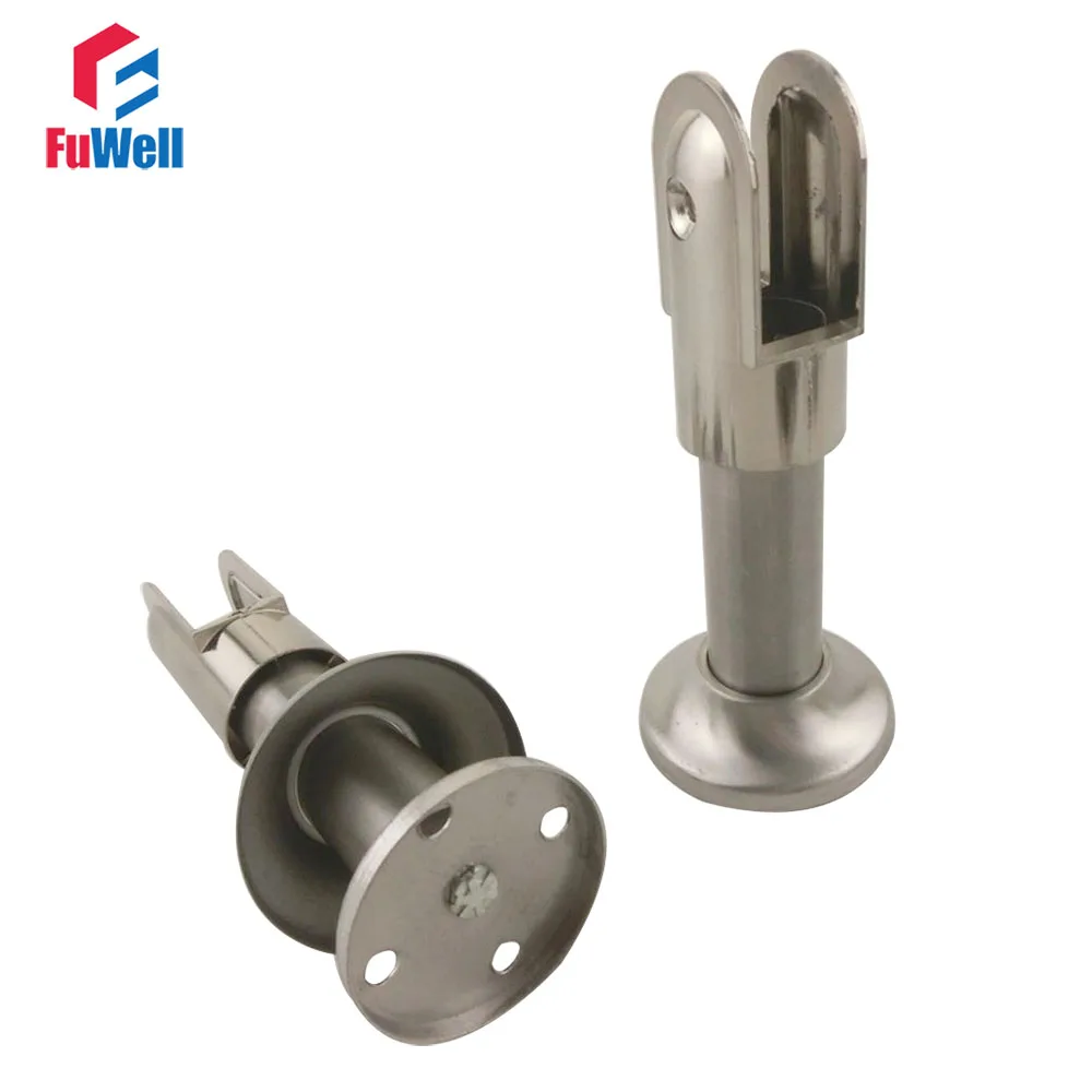 2pcs Support Bracket Stainless Steel Base Zinc Alloy Clamp Public