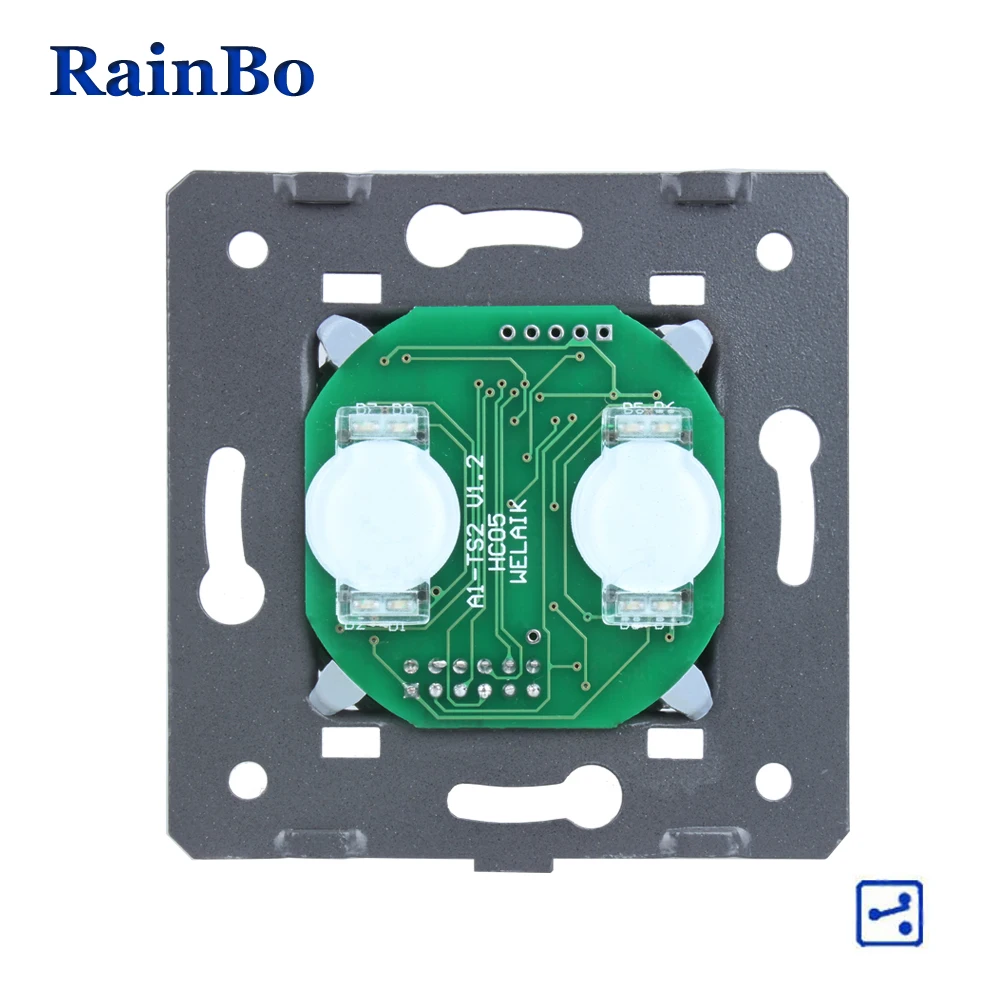 Rainbo сенсорный выключатель Комплектующие для самостоятельной сборки 2gang2way № настенный выключатель Экран настенный светильник Настенные переключатели 110~ 250 В a922