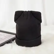 BINGYUANHAOXUANWomen Шляпа кошка вязаные шапки с ушками Плетеный вязать шапки Теплые Сноубординг зима