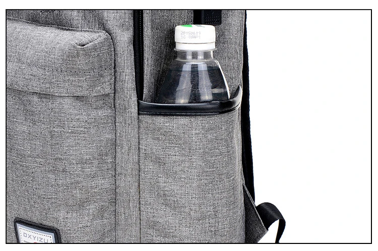 Подросток холст студент школьный для подростков мальчиков Для мужчин back pack черный Зарядка через usb Высокие Школьные сумки мужские элегантный дизайн