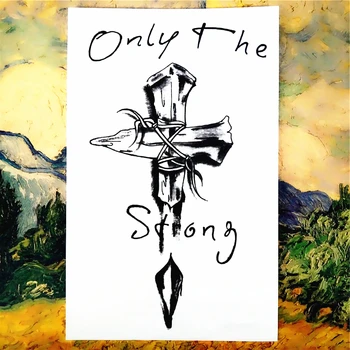 

SHNAPIGN The Faithful Cross Temporary Tatoo Body Art Flash Tattoo Sticker 12*20cm Waterproof Car Styling Home Decor Wall Sticker