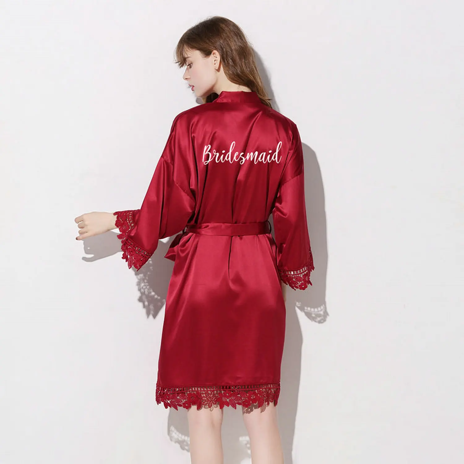 YUXINBRIDAL халат с кружевной отделкой одежда для невесты кружевной халат халаты для невесты