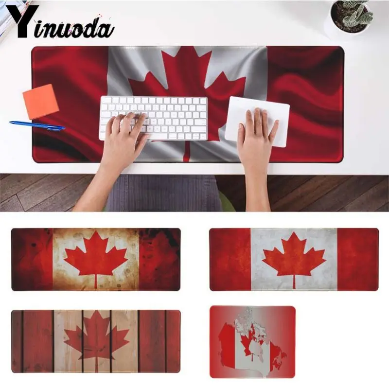 Yinuoda Keyboard Mat Table Mat Mouse Pads Flag of Canada gamer play