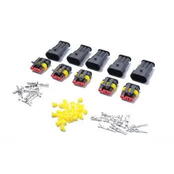 

Wire Connector Plug Set 10 Sets 3 Pin Way Waterproof Electrical Wire Connector Plug for Motorcyle Car Boat r30