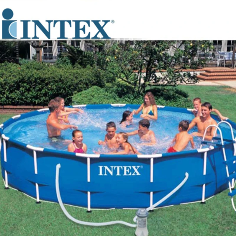 INTEX 549*122 см Piscina круглая рама для бассейна набор труб для пруда большой AGP выше земли бассейн фильтр насос B32001