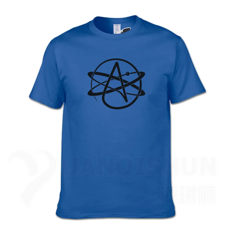Символ атеиста FSM Pastafarian religion, Мужская футболка с принтом, новинка, мужские хлопковые футболки с коротким рукавом, уличная футболка - Цвет: Blue 2