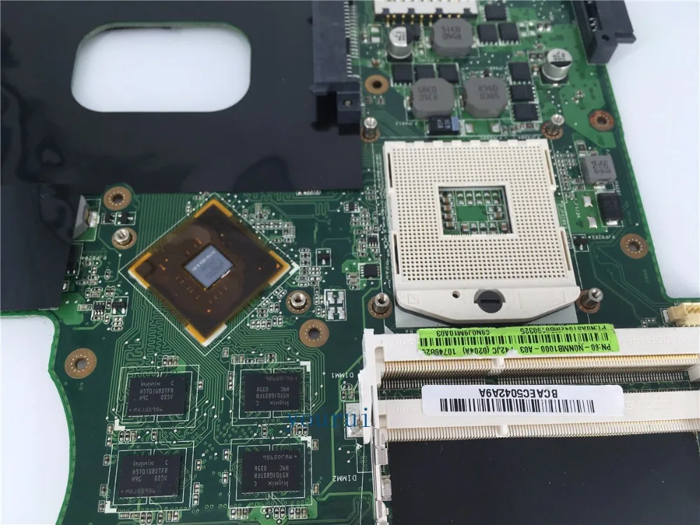 Yourui GT310M HM55 для ASUS X42J A42J K42J A40J K42JC Материнская плата ноутбука K42JC материнская плата K42JC Материнская плата Тест проведен