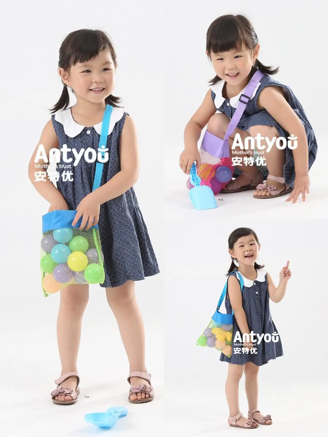 

Summer Mesh Storage Bag Portable Kids Sand Shell Collection Mesh Beach Bag Children Sandpit Toys Storage Bags