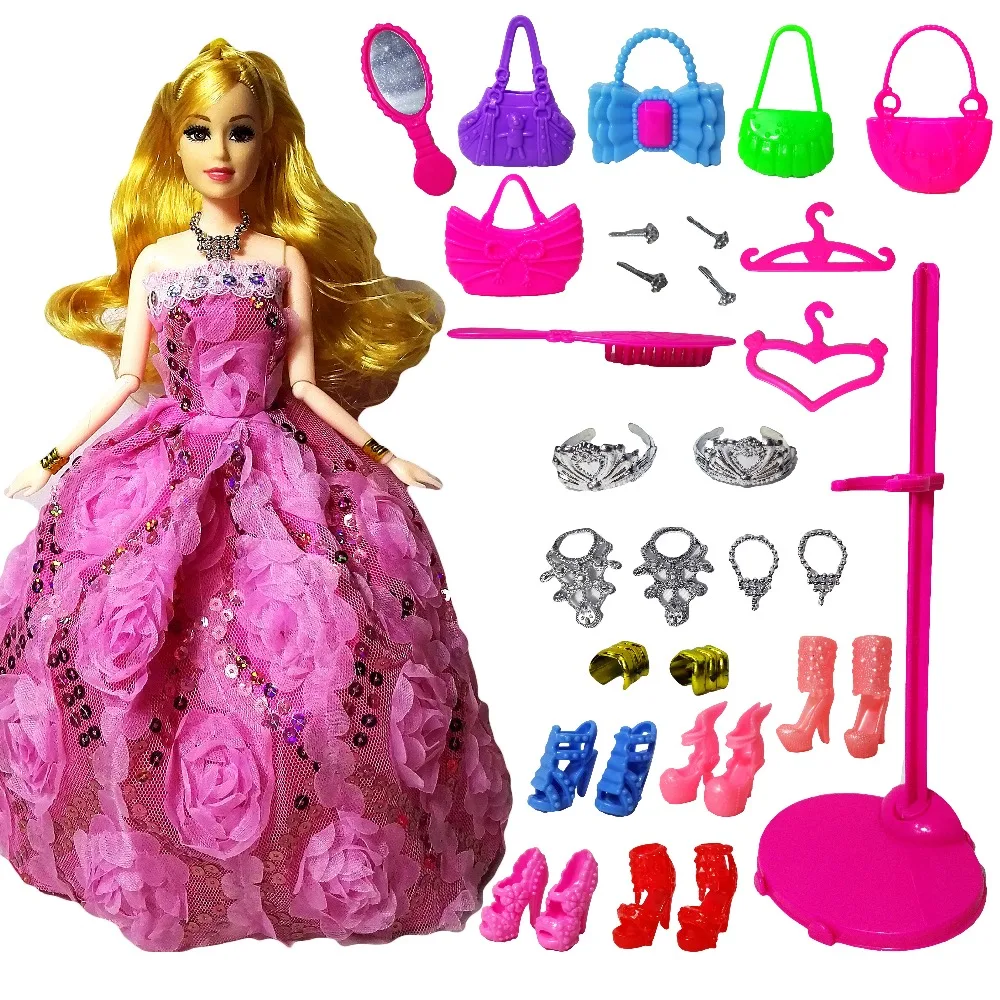 New Fashion Doll Party Wedding Dress Barbie Dolls New Style Moveable