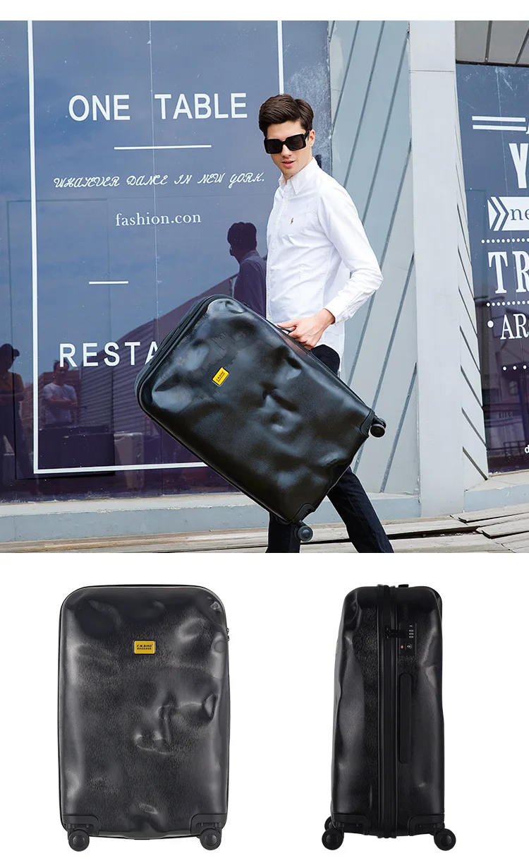 Letrend модные креативные Rolling Чемодан Spinner чемодана колеса сумка тележка 20 дюймов Для мужчин Винтаж нести на магистральных