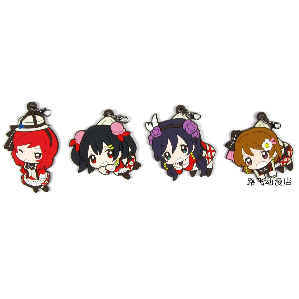 

LoveLive Hanayo Koizumi Maki Nishikino Nico Yazawa Nozomi Tojo Action Figure Anime Model Rubber Keychain Pendant Gifts 6cm