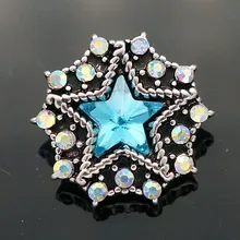 Лидер продаж Красота Мода горный хрусталь звезда 18 мм застёжка, бусинка застежка браслета ювелирные изделия оптом KZ2007