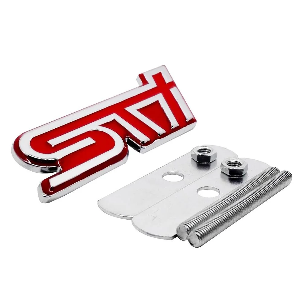 

Car Decoration Accessories Front Hood Grille Emblem Auto Metal Sticker Badge Decal with STI Logo