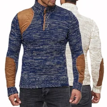Men's Knit Sweater with Scarf Collar Slim Button Sweater Long Sleeve Hip Hop Streetwear High Quality Casual Man's Sweaters Men's Knit Sweater with Scarf Collar Slim Button Sweater Long Sleeve Hip Hop Streetwear High Quality Casual Man's Sweaters
