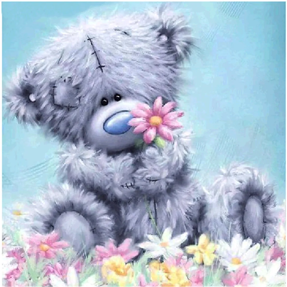 1Pcs Full Square Drill 5D DIY Diamond Painting "cartoon Bear" 3D Embroidery Cross Stitch Mosaic Set Home Decor Gift