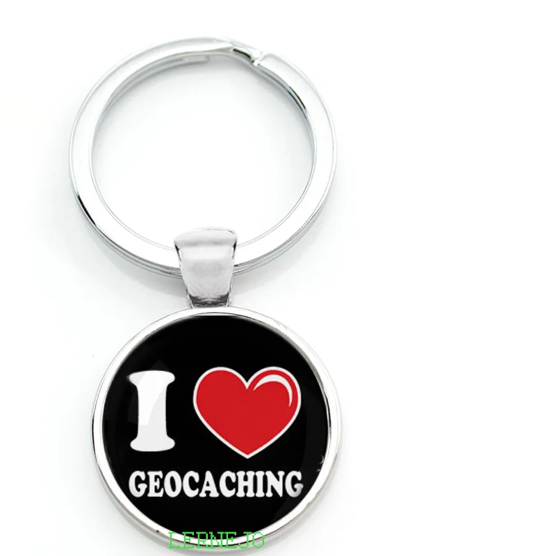 8 Наружная игра Geocaching символ брелок для ключей Бесплатные Geocaching действия держать спокойствие и любовь кулон дорожная бирка - Цвет: 8