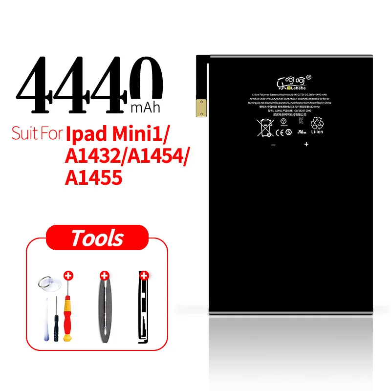 Оригинальная батарея lehehe для Apple Ipad Mini 1 2 3 4 A1550 A1538 3,82 V 5124mAh сменная батарея для планшета - Цвет: For ipad mini 1