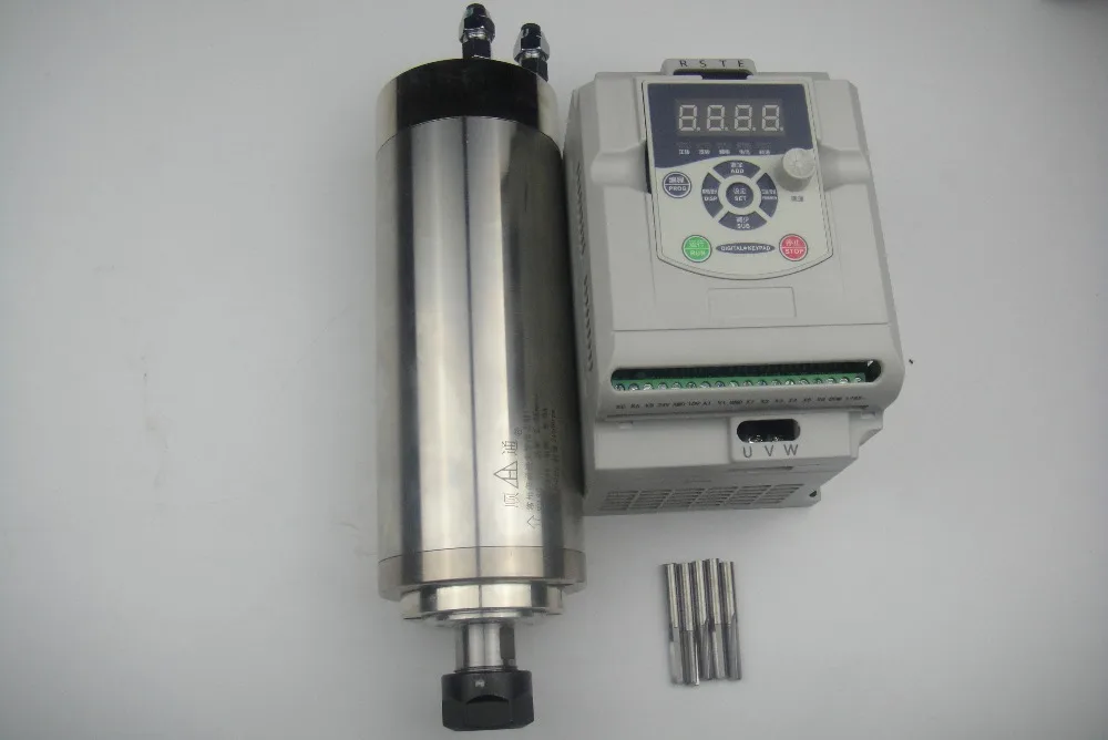 ER20 2.2KW водяное охлаждение CNC фрезерный шпиндель 24000 об/мин + 1 шт. VFD инвертор