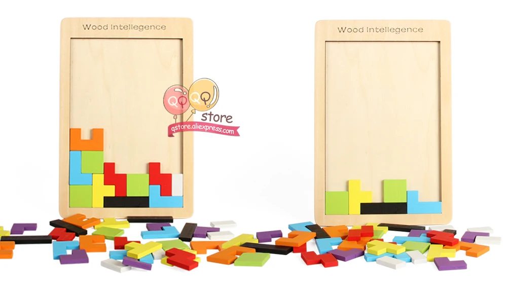 N-Tsi 40 шт. красочные деревянные интеллектуальные головоломки игры Развивающие игрушки для детей подарок