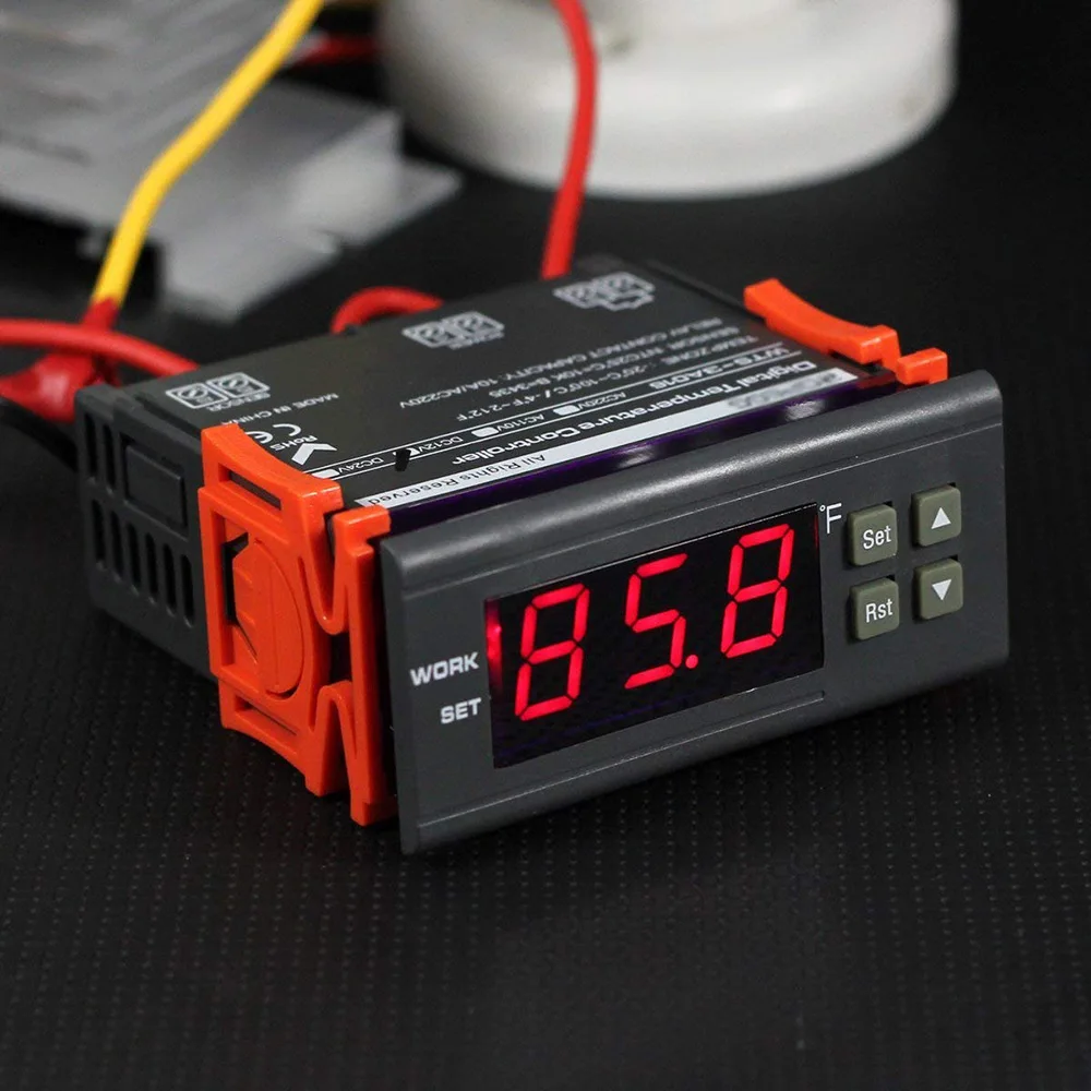 

LCD Digital Temperature Controller12V 24V 220V Thermoregulator Thermostat Heater And Cooler Control for incubator 10A Heating Co