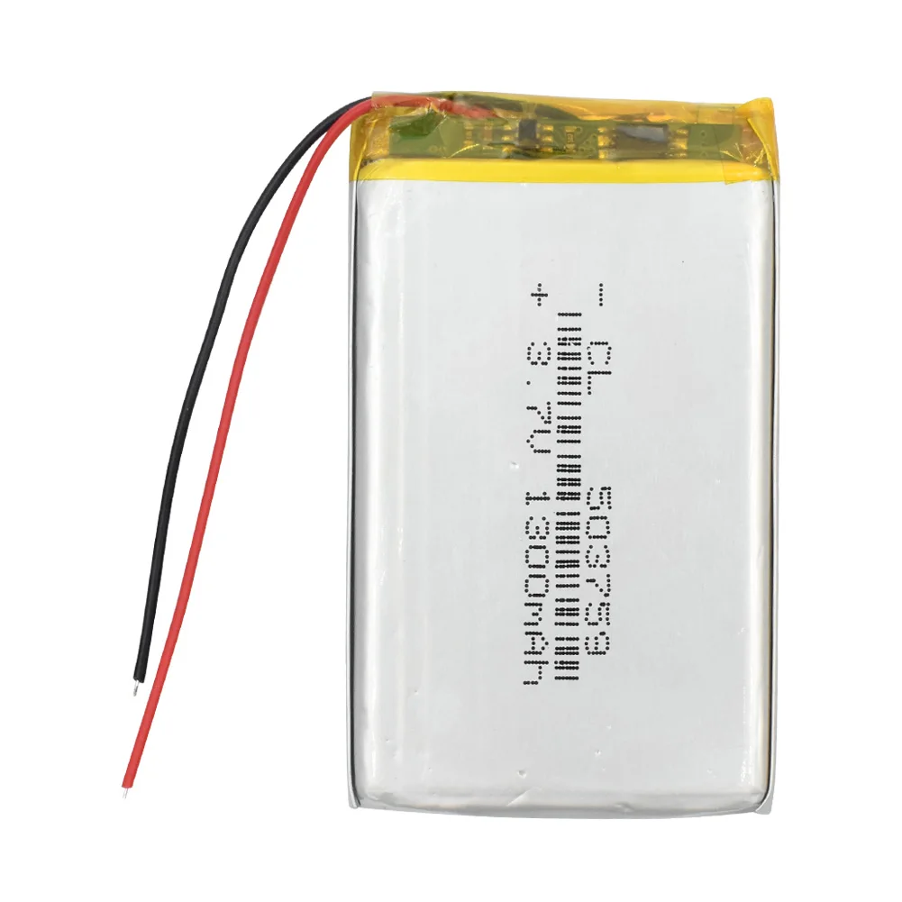 

Li-Po Rechargeable battery 503759 3.7V 1300mah Lithium polymer Battery with Protection Board For GPS Bluetooth Digital Products