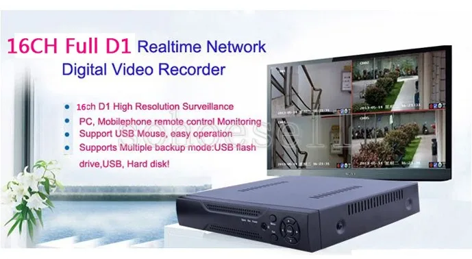 ANRAN 16CH DVR HDMI VGA 960H D1 видео рекордер аудио PTZ для CCTV камеры безопасности комплект