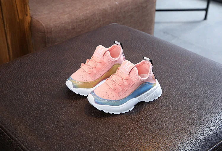 Новая детская обувь для девочек; модная детская повседневная обувь; Детские кроссовки унисекс; дышащая Спортивная обувь для маленьких мальчиков