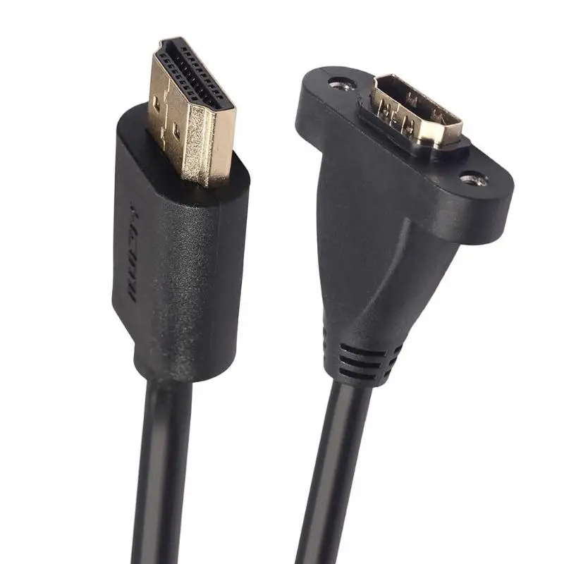 REXUS позолоченный V1.4 Удлинительный кабель, HDMI мужчин и женщин с винтовой панелью крепление для PS3/для xbox 30 см 60 см 1,2 м