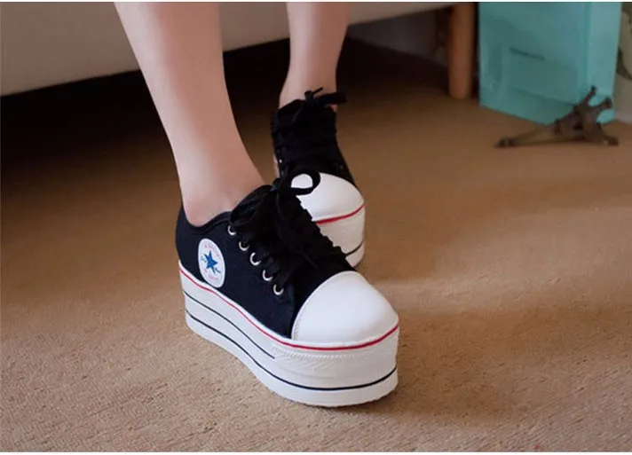 KUYUPP Flat Platform Canvas Shoes Women Creepers 2016 Fashion Sapatilha New Lace Up Casual Flats Ladies Shoes Espadrilles PX138 (13)
