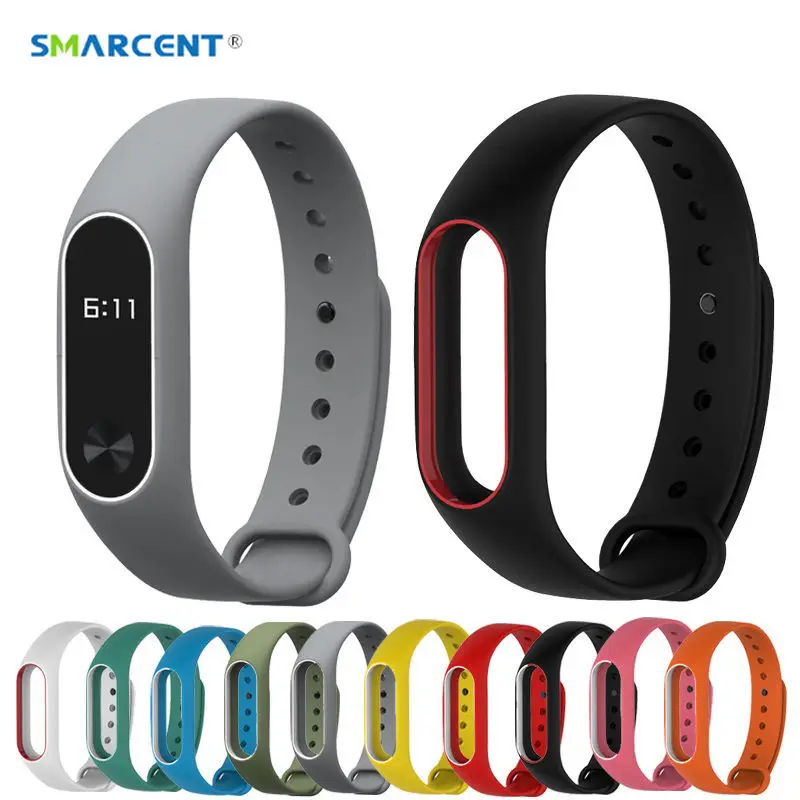 

SMARCENT Double Colors Replacement Strap For Xiaomi Mi band 2 band 2 Smart band Bracelet Wrist Strap Multi-colors In stock