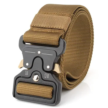 

2017 Men Canvas Military Tactical Belt Strap With Metal Buckle Waistband for Men Ceinture Homme Men Black Army Adjustable Belts