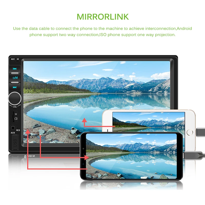 Onever автомобильное радио " HD Авторадио Мультимедиа MP5 плеер сенсорный экран Аудио Bluetooth AUX USB TF FM камера Поддержка ios подключение