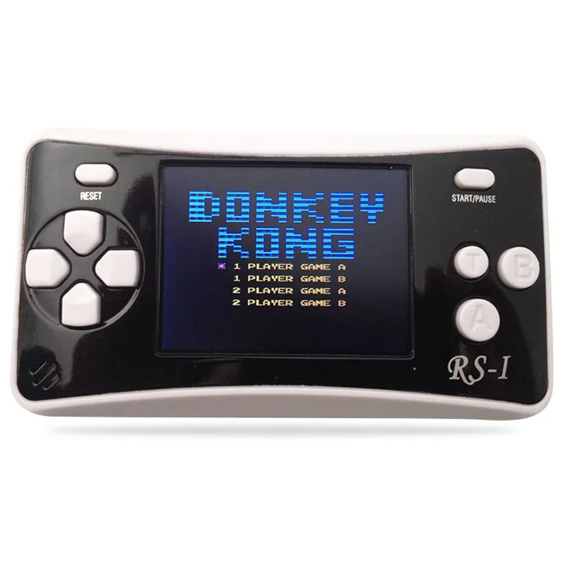 Handheld Game Console For Children,The 80'S Arcade Retro Game Player With 2.5 Inch 8-Bit Lcd Portable Video Games Can Connecte - Цвет: Black