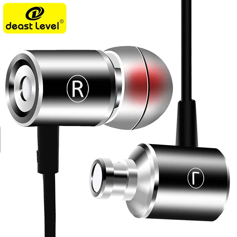 Deast Level headphones Sport wired microphone Earphones fone de ouvido