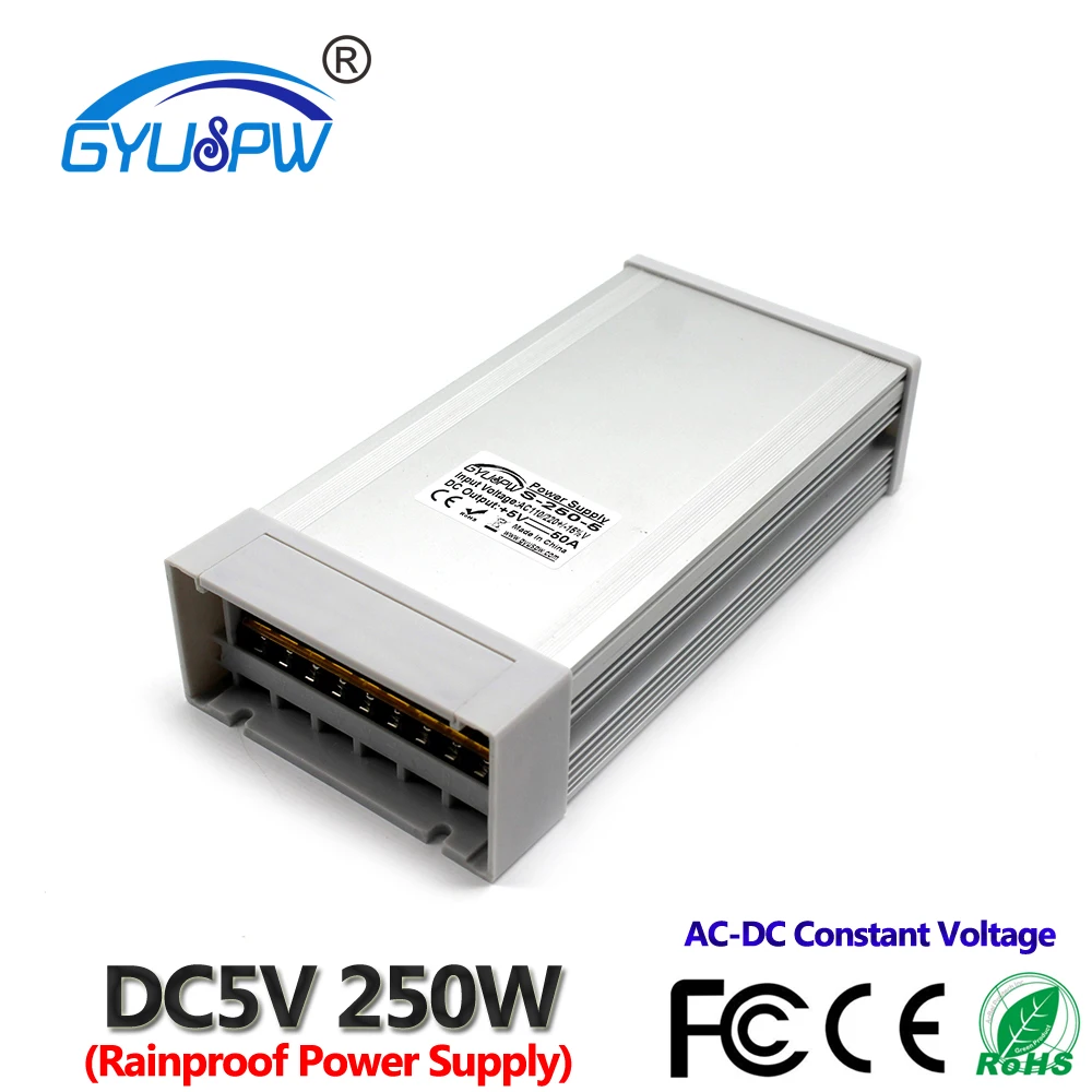 Непромокаемый переключатель питания DC5V 250 Вт 300 350 источник Трансформатор 110 В 220 AC