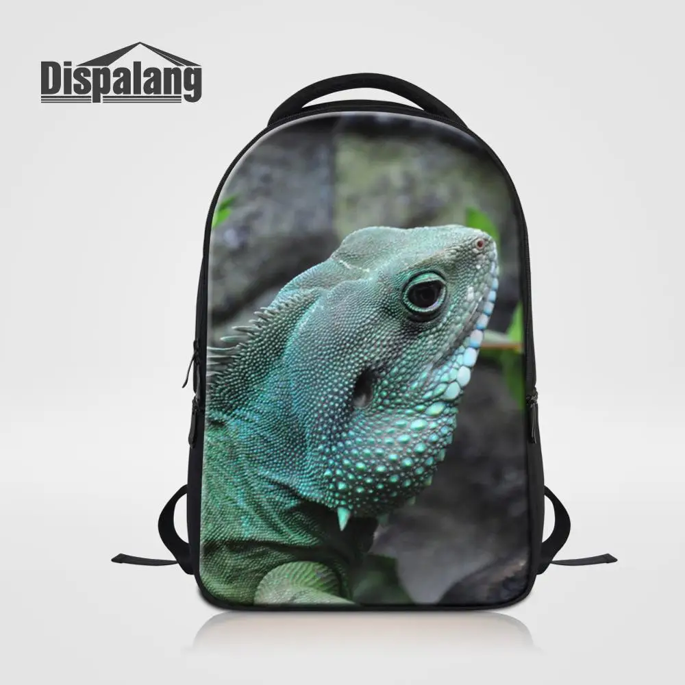 Dispalang ящерица рюкзак для ноутбука с животным принтом Женский Мужской рюкзак школьные сумки для подростков сумка на плечо рюкзак для ноутбука - Цвет: Золотой