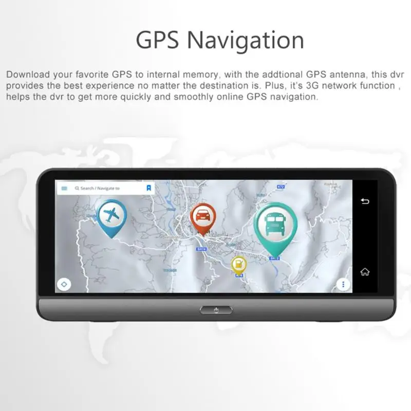 Phisung 8in Android 5,1 Автомобильный видеорегистратор 4G WiFi BT ADAS двойной объектив DVR камера gps Navi