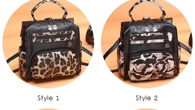 women leopard print backpack shoulder bag women school bag for teenager girls backpacks_05