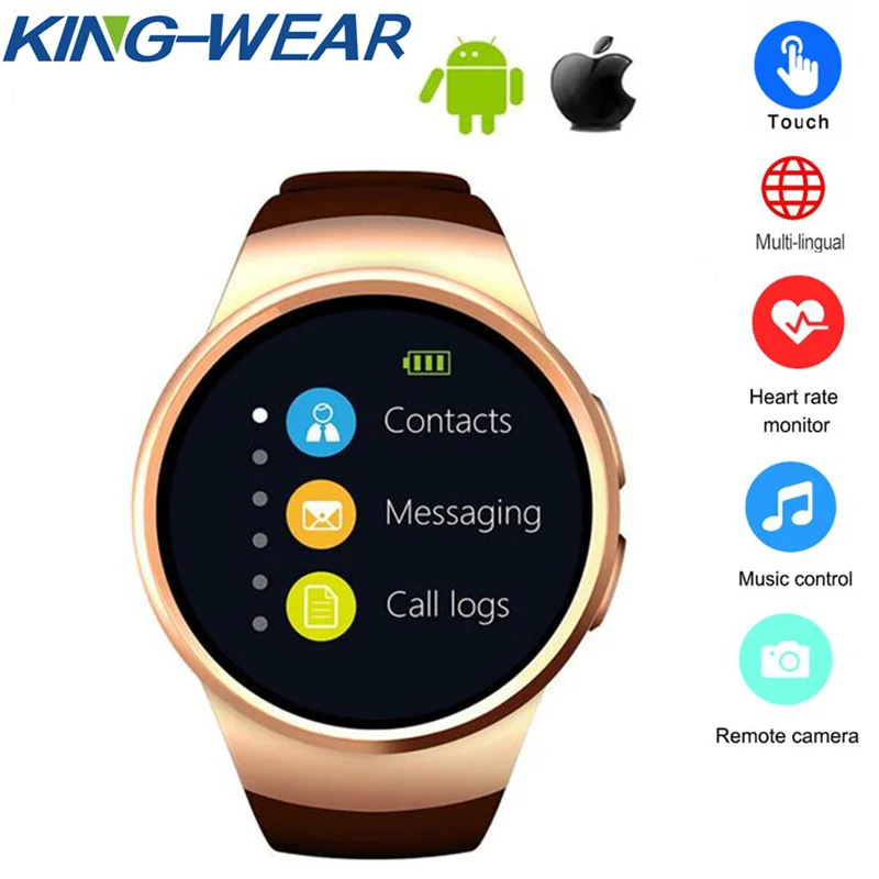 

smart watch with heart rate monitor fitness tracker for iPhone iOS for Samsung gear s3 pk kw88 kw28 h1 h2 s99a s99b