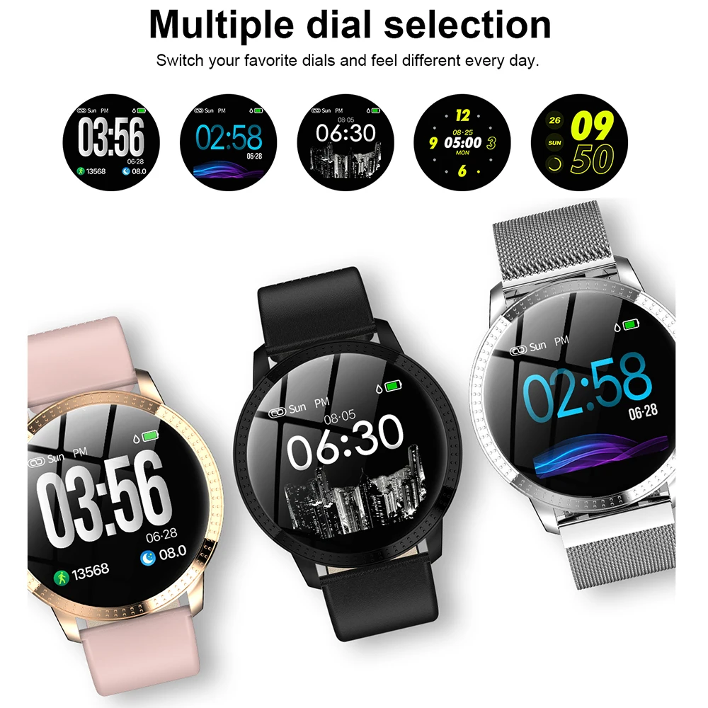 Смарт часы TimeOwner CF18 с цветным OLED экраном монитором кровяного давления и пульса