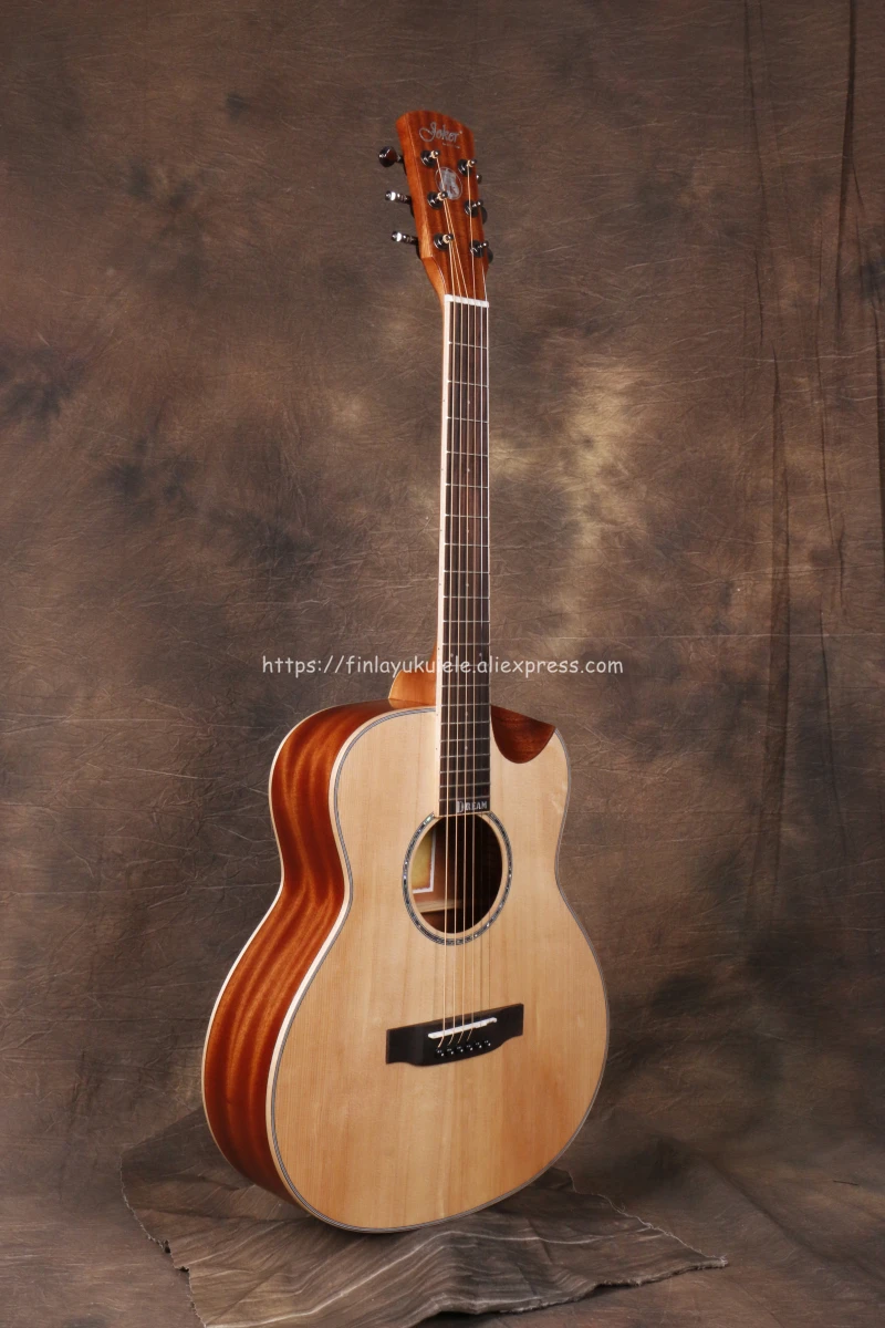 Half cutaway 36 &quotGSMINI гитара с твердой еловой верхней частью/корпусом из красного