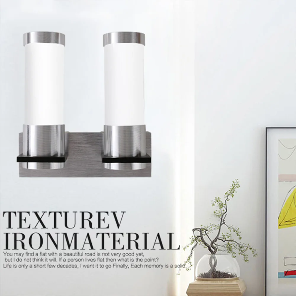 

Wall Light 2LED Wall Mounted Bedroom Reading Light 10- 220V 6W Aluminum Wall Lamp Loft Home Lighting Modern Simple Wall Sconce